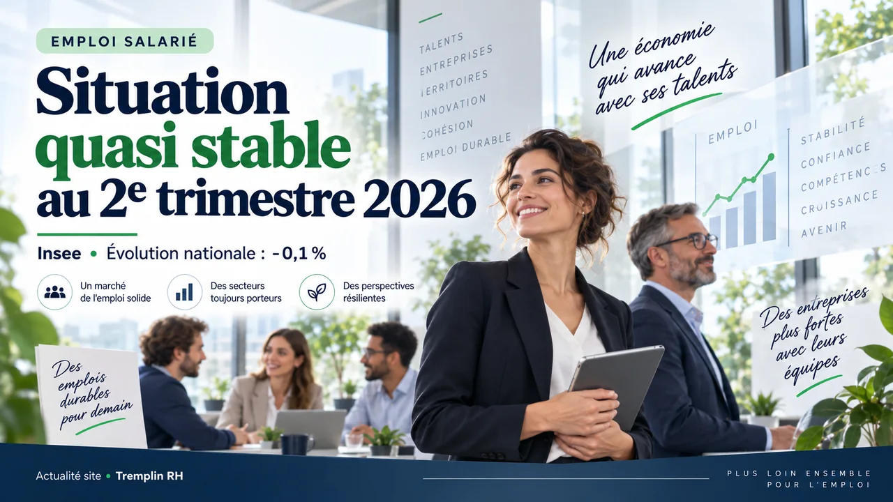 Illustration — Emploi salarié : une situation quasi stable au 2e trimestre 2026